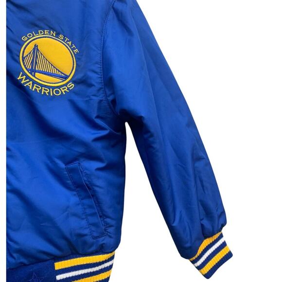 Golden State Warriors JH Design Reversible Wool Logo Jacket sz 5/6‎ - Picture 7 of 13